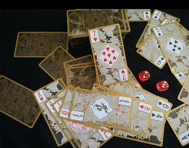 Водонепроницаемый прозрачные пластиковые покерные карты китайский играющий