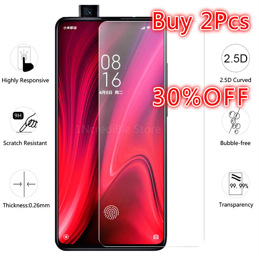 Закаленное стекло для XiaoMi Mi 9T Pro Redmi K20 защита экрана Защитная пленка купите 2 шт.