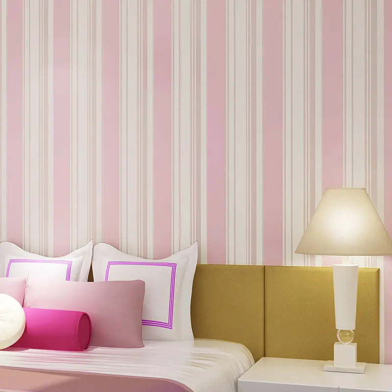 Настенная 3D Бумага в Вертикальную Полоску современный простой рулон нетканого