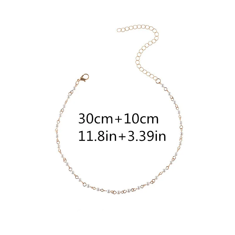 2 шт. модные белые искусственные жемчужные бусины ожерелье элегантное имитация