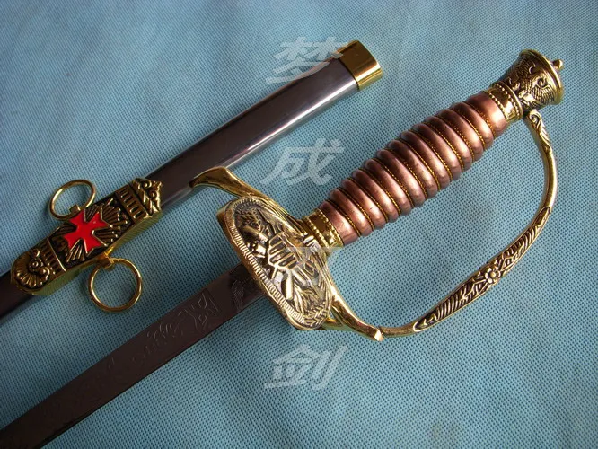 S0812 рыцарь Святого Валентина Масонский Красный Крест меч крестоносца золото 35 6