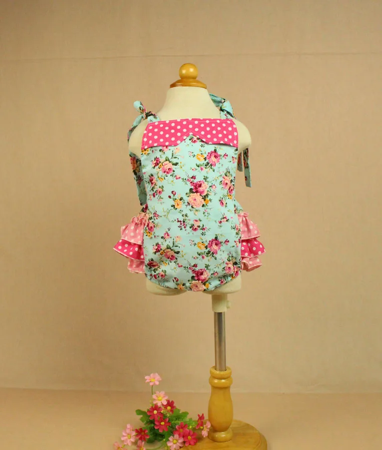 Пляжный костюм с оборками для маленьких девочек комбинезон цветочным рисунком