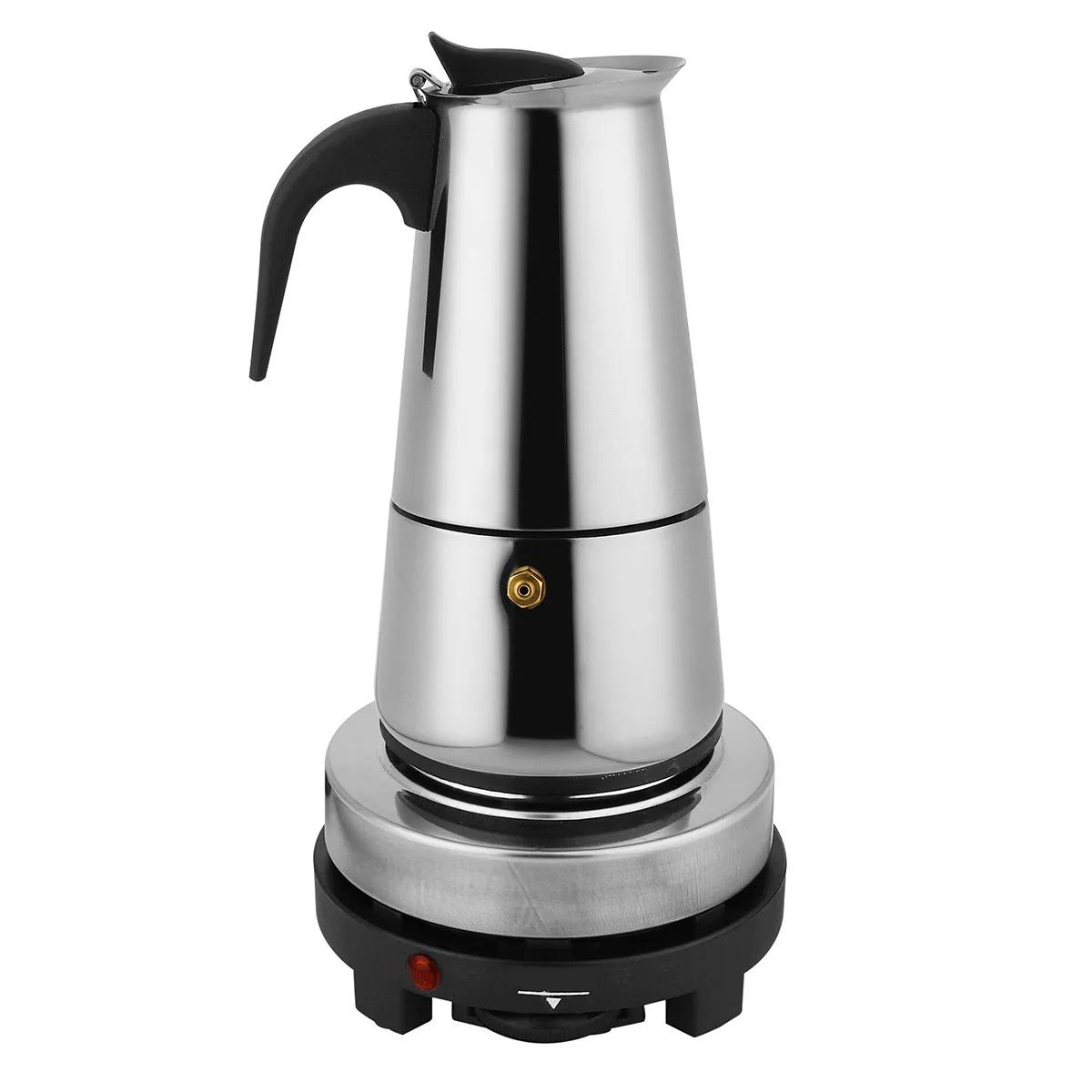 9 чашек из нержавеющей стали Moka 450 мл мокко эспрессо латте плита фильтр Кофеварка горшок Перколятор w/электрическая плита для дома