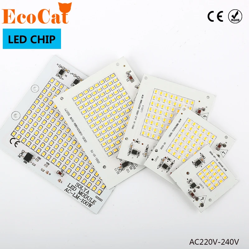 Эко c светодиодных чипов светильник светодиодный драйвер smart ic 10 Вт 20 30 50 90 220 В чип