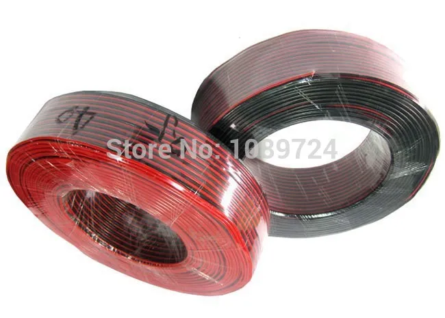 UL2468 30 метров 100 футов/лот Луженая Медь 24AWG 2 pin Красный Черный Кабель ПВХ изолированный Электрический кабель светодиодный кабель DIY подключение
