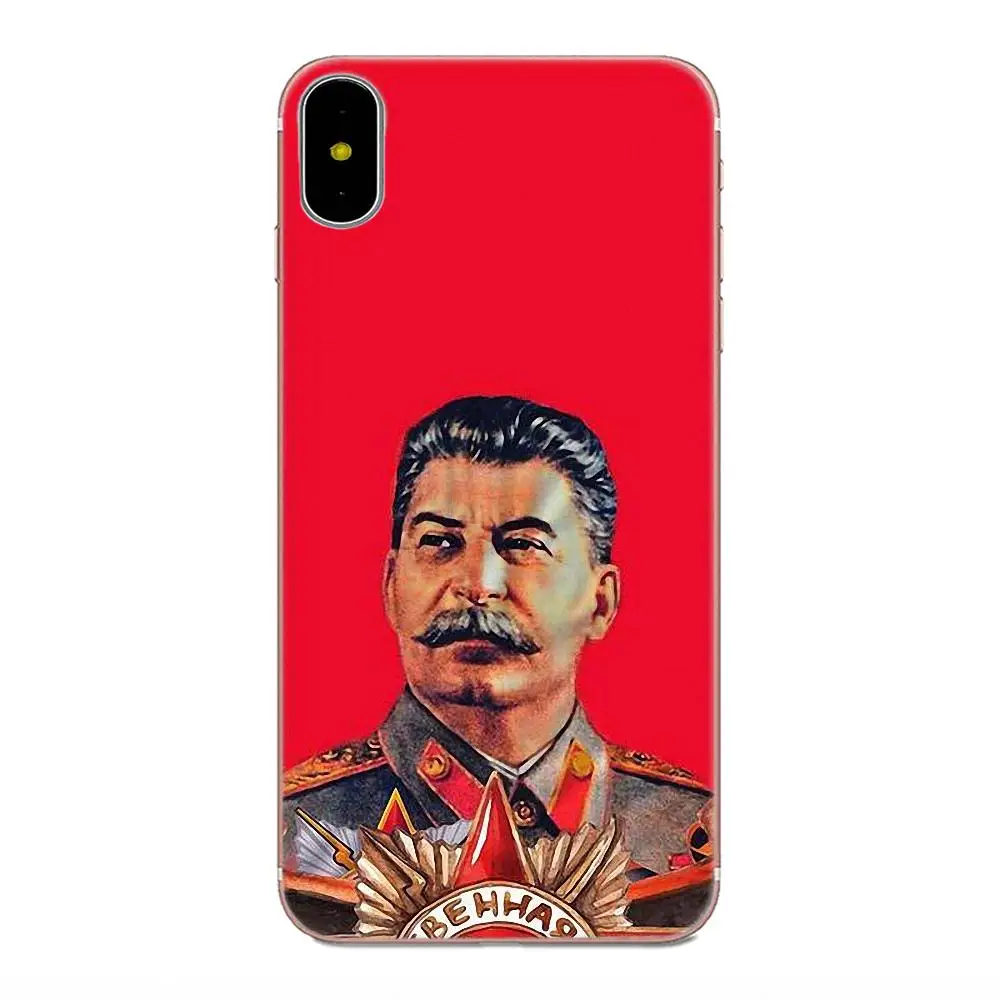 Мягкий чехол для телефона Xiaomi Redmi Mi Note 7 8 9 SE Pro Lite Go Play с рисунком Сталин Советский