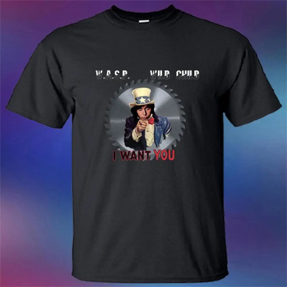 Новинка W.A.S.P дикая Детская футболка с надписью I Want You альбом Обложка Мужская