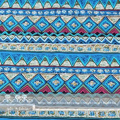 Этнические ткани, хлопок, лен, ткань для лоскутных одеял, домашняя ткань для дивана, занавески, сумки, чехлы для подушек, Материал 100x140 см