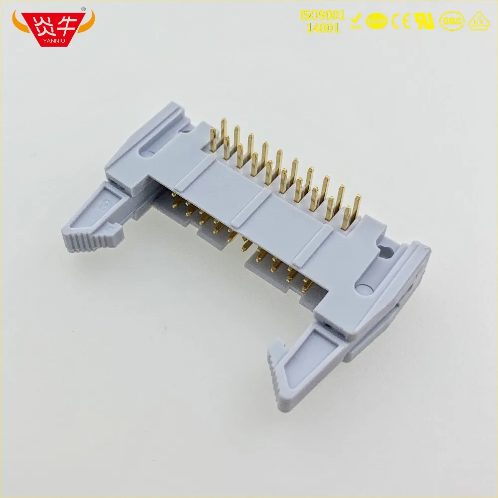DC2-20P IDC SOCKET BOX 2 54 мм Шаг эжектор заголовок правый угол разъем 2*10P 20PIN контактная