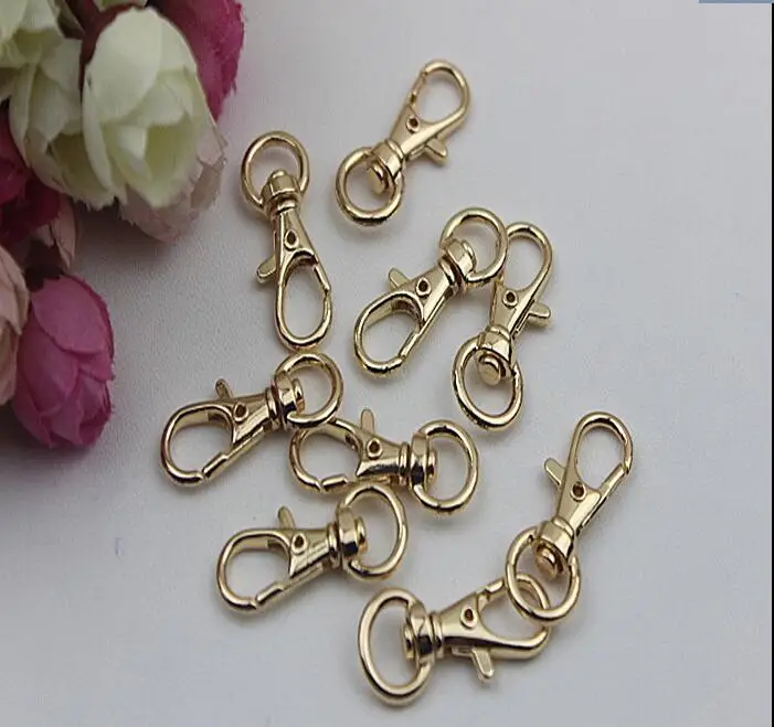 

(50 PCS/lot) high-end electroplating black ring spring coil hang bag hook diy metal bag aglet link decorative buckle accessories