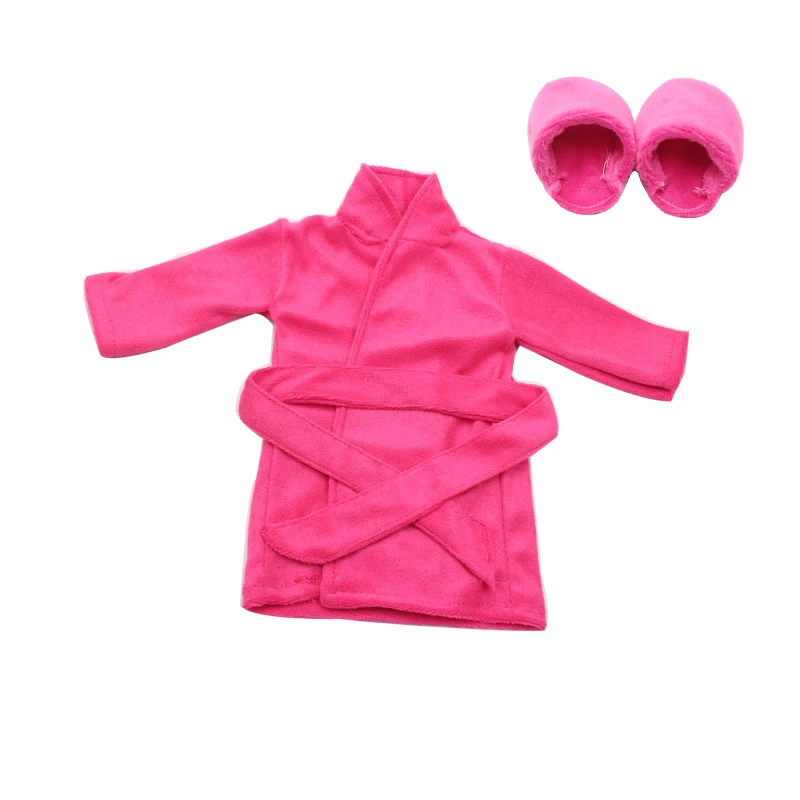 Magenta 18 дюймов, с круглым вырезом, для девочек одежда ДОКТОР костюм пальто пижамы юбка с обувью Американский born платье детские игрушки подходит 43 см для ухода за ребенком для мам, детские куклы, c236 - Цвет: Magenta