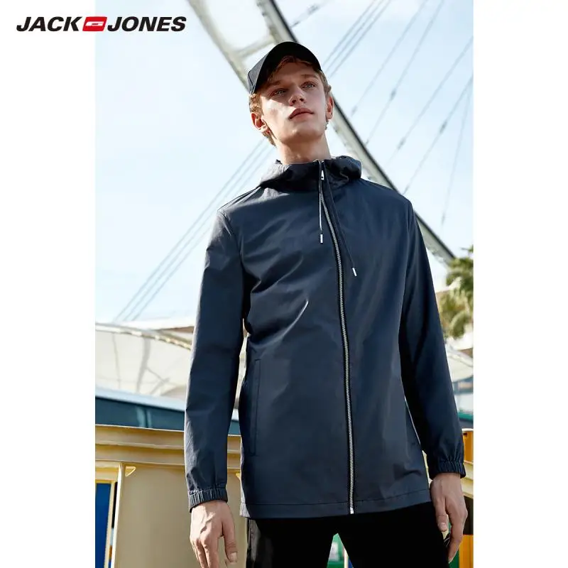 JackJones мужская хлопковая куртка с капюшоном и длинными рукавами E | 219121565
