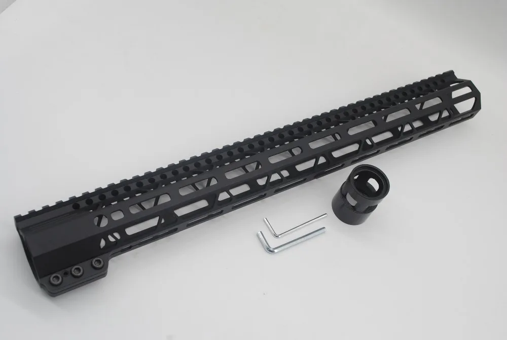 TriRock черный анодированный 7 ''9'' 10 ''11'' 12 ''13,5'' 15 ''17'' дюймовый M-lok зажимной стиль поручень Пикатинни система крепления