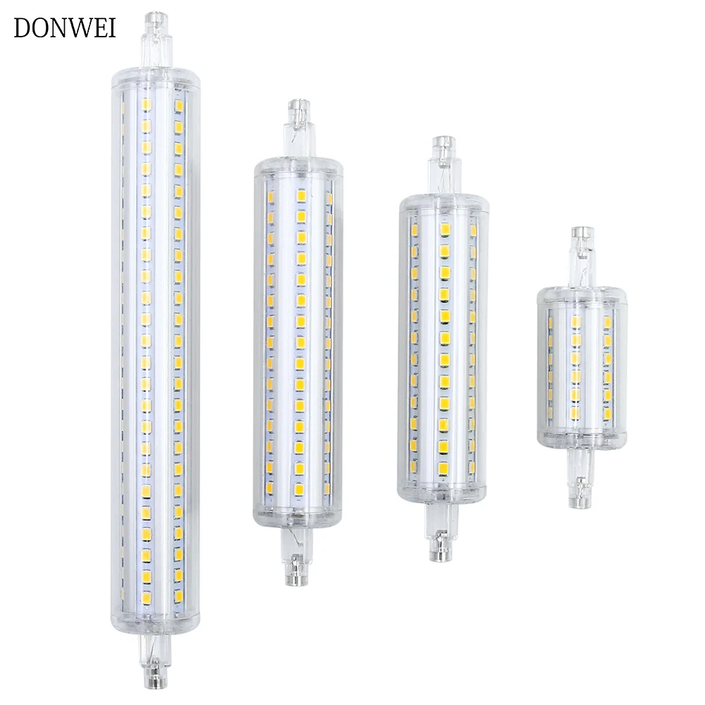 

DONWEI R7S Dimmable LED Corn Bulb 5W 10W 12W 15W AC 110V 220V LED Corn Bulb SMD2835 360 Degrees Insert Light Blulbs