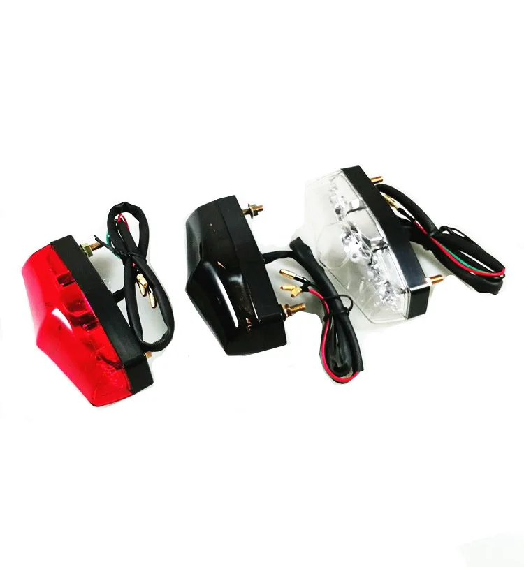 Universal Motorcycle LED Brake Stop Tail Light Rear Dual Sport bike Custom Cruiser Bobber Chopper Touring| |