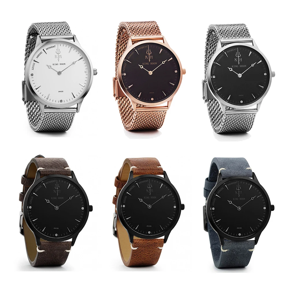 Часы наручные мужские ультратонкие роскошные брендовые кварцевые модные