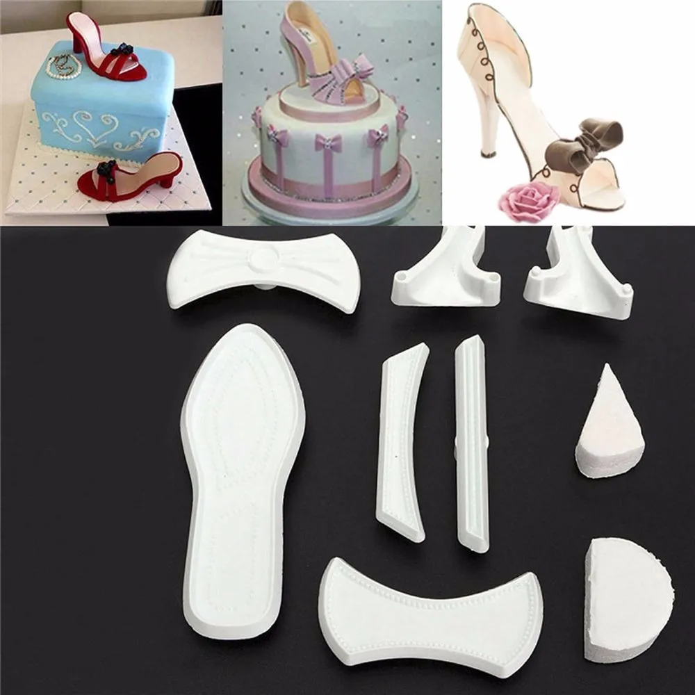 9 шт./компл. обувь на высоком каблуке помадка торт плесень Sugarcraft выпечки резак плесень инструменты для украшения тортов из мастики