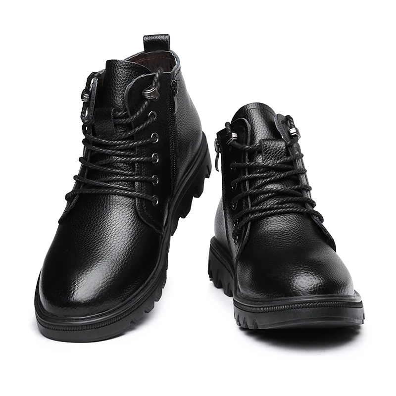 M.KESHIJIA Autumn Winter Men Boots 38-44 Vintage Style Shoes Casual Fashion High-Cut Lace-up Warm Hombre | Обувь