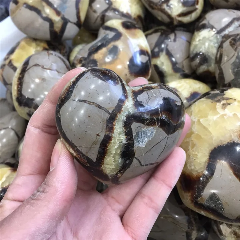 drop shipping love gemstone natural septarium crystal heart reiki healing septarian meditation as gift | Дом и сад