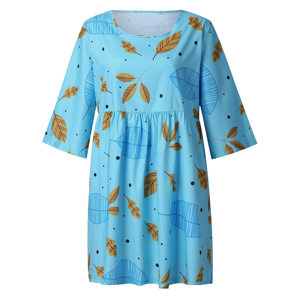 Женское платье с принтом повседневное Повседневное большого размера Y610 лето 2019 |