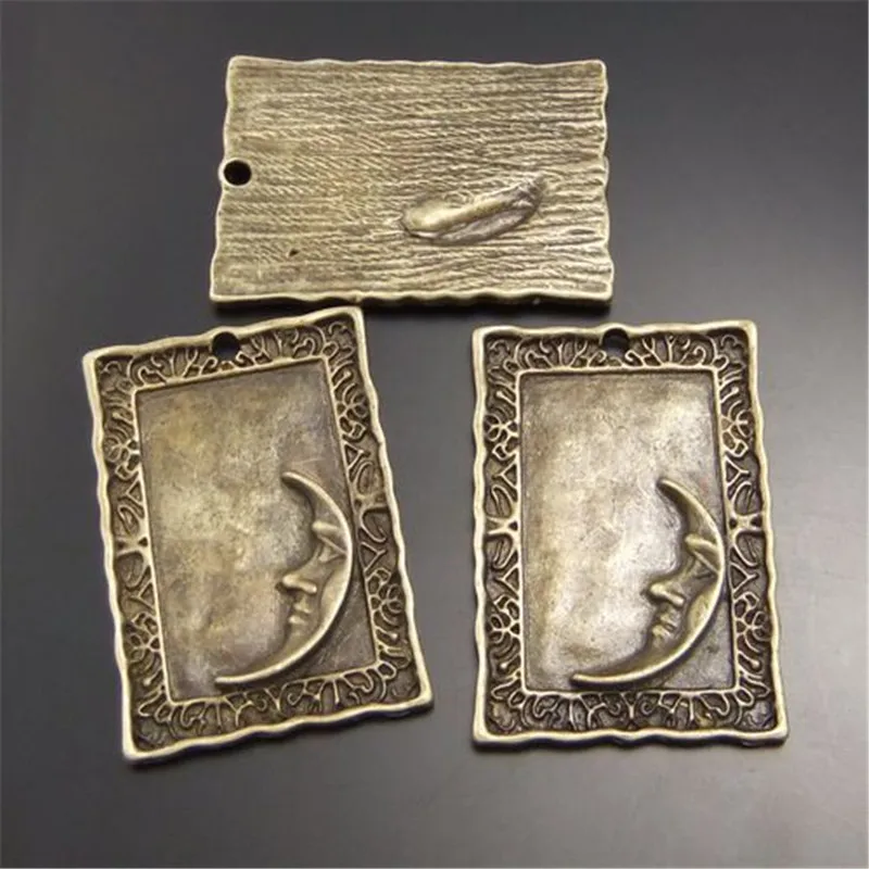 15 шт. антикварные Стиль Бронзовый Посмотрите площадь Шарм Луна Подвески Поиск 30*21