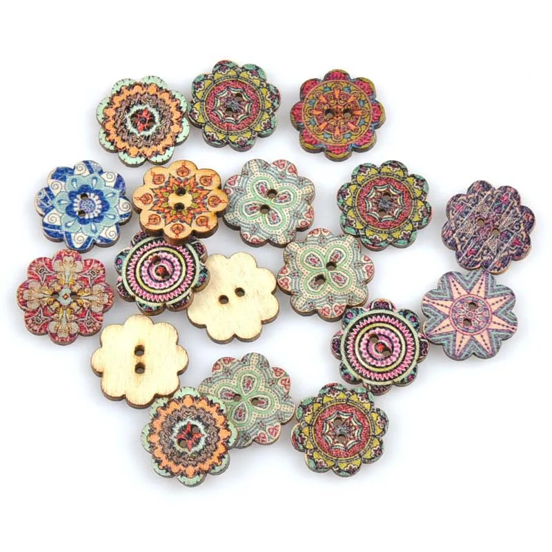 6 20 шт./лот ручная работа деревянные пуговицы окрашенные Швейные аксессуары популярные швейные изделия - Цвет: 6