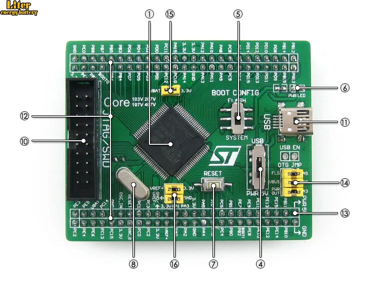 STM32 плата Core107V STM32F107VCT6 STM32F107 ARM Cortex M3 основная с полным IO