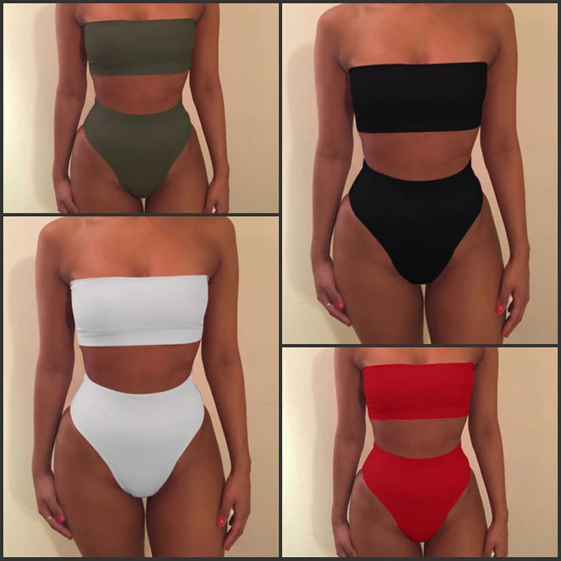 Купальник бикини однотонный бюстгальтер без косточек купальник 2020|bra swim|bra sexybra with