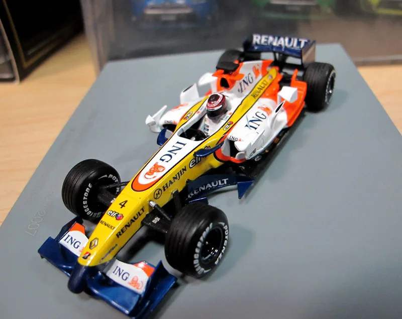 I NG 1:43 RENAULT F1 TEAM R27 2007 эксклюзивные игрушки из сплава для детей, детские игрушки, модель оригинальной упаковки