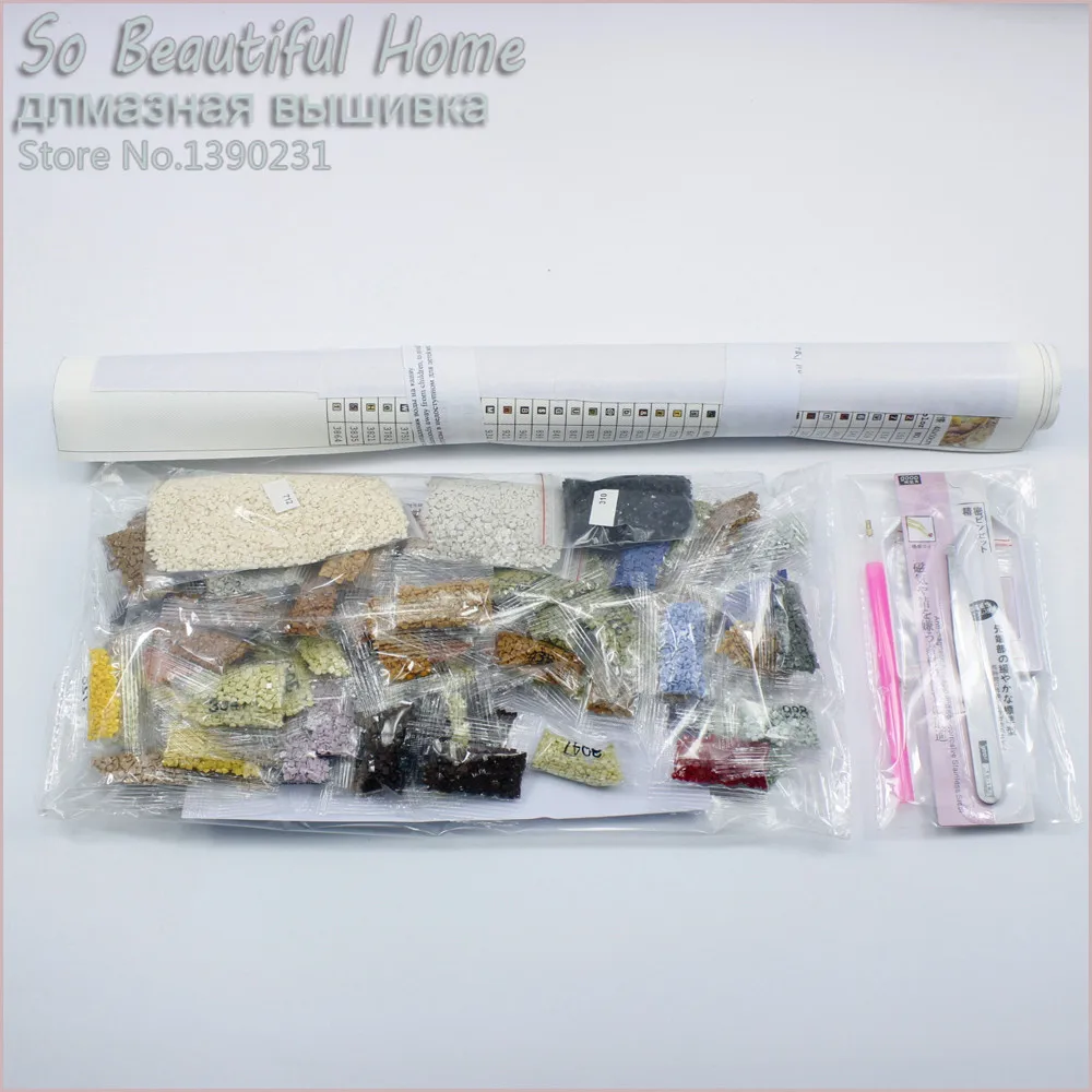 Алмазная картина сделай сам квадратный стежок стразы приклеенная природный