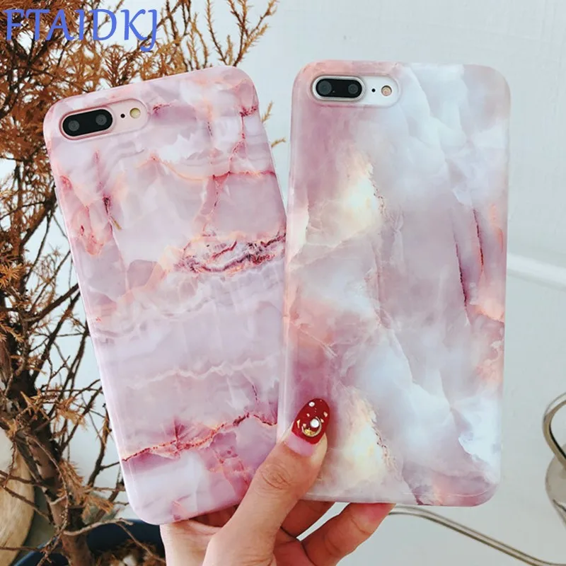 Яркий мраморный чехол FTAIDKJ для телефона iPhone XS Max XR X забавная задняя крышка с
