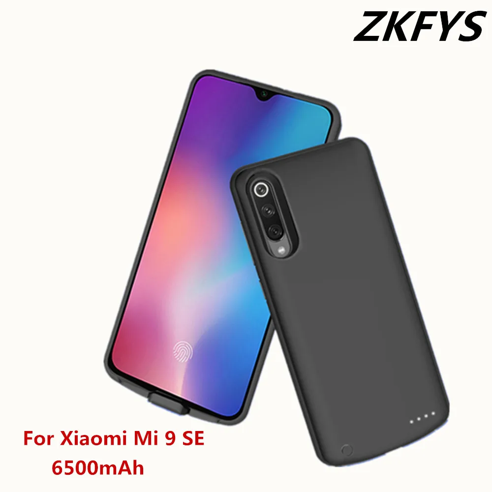 Чехлы для зарядного устройства ZKFYS 6500 мАч Xiaomi Mi 9 SE чехол внешнего аккумулятора
