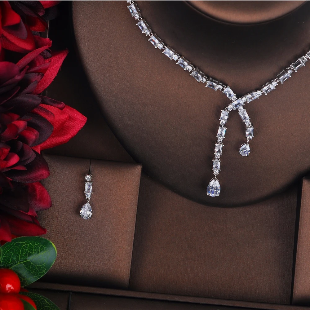 HIBRIDE роскошный дизайн зеленый маленький полный кубический циркон Свадебный