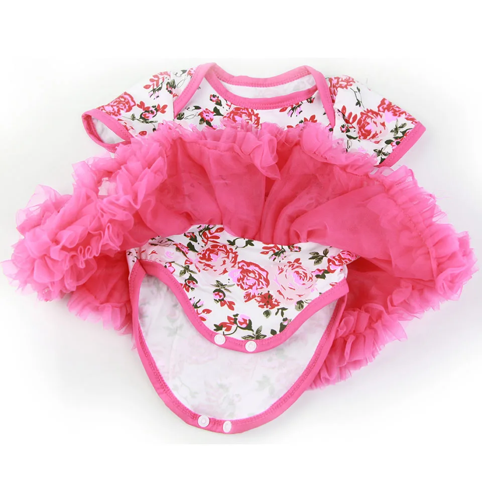 KEIUMI розовое красное детское Кукольное платье с изображением розы костюм для 20 22