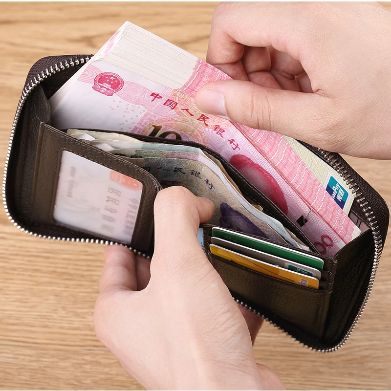 Кошельки WILLIAMPOLO для мужчин и женщин компактный бумажник из натуральной кожи на