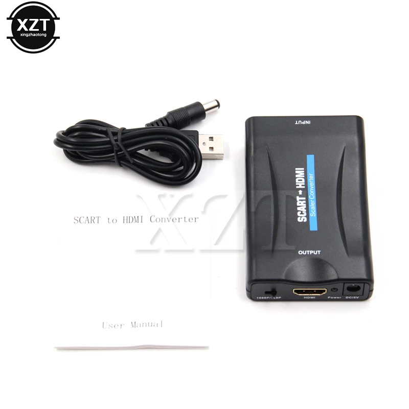 Переходник 1080P Scart на HDMI совместимый видеопреобразователь к SCART для смартфона Sky Box