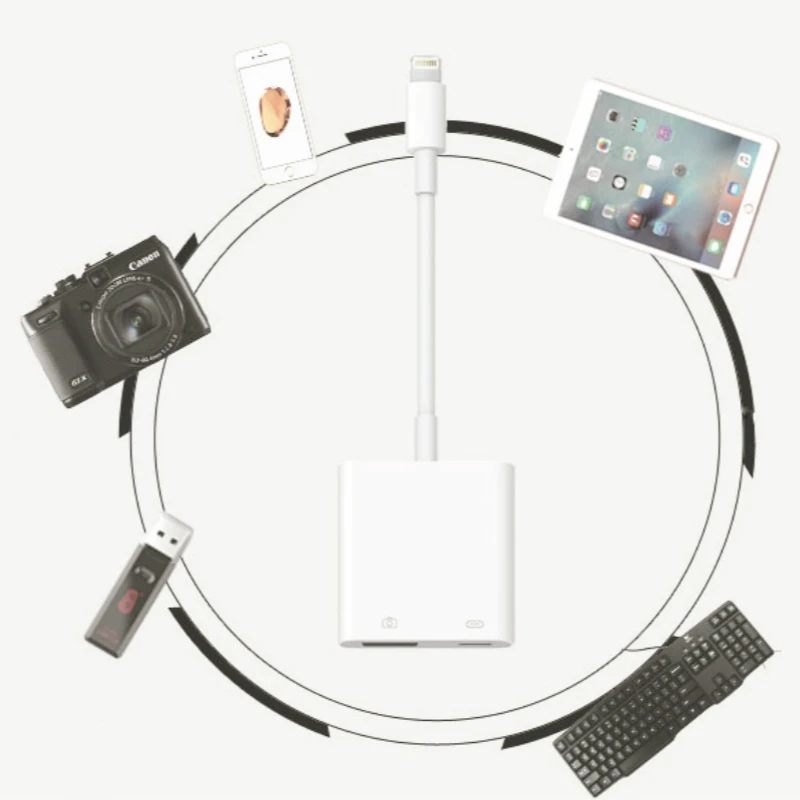2018 для Lightning/USB 3 Камера адаптер синхронизации данных зарядный кабель Micro