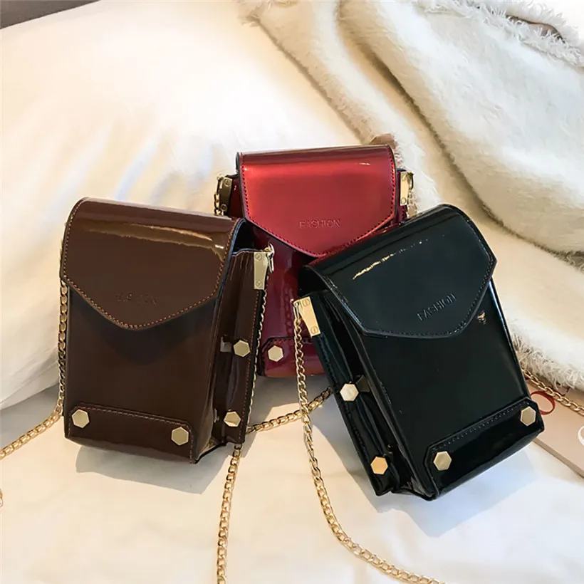 2019 модная шикарная простая сумка из искусственной кожи дизайнерский квадратный