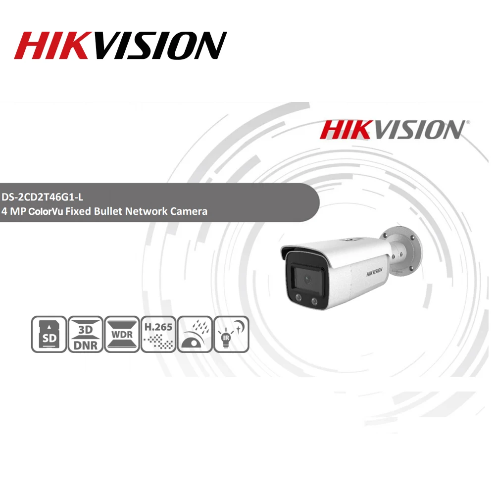Hikvision ColorVu оригинальная ip камера DS 2CD2T47G1 L 4MP Сетевая купольная POE H.265 CCTV слот для sd