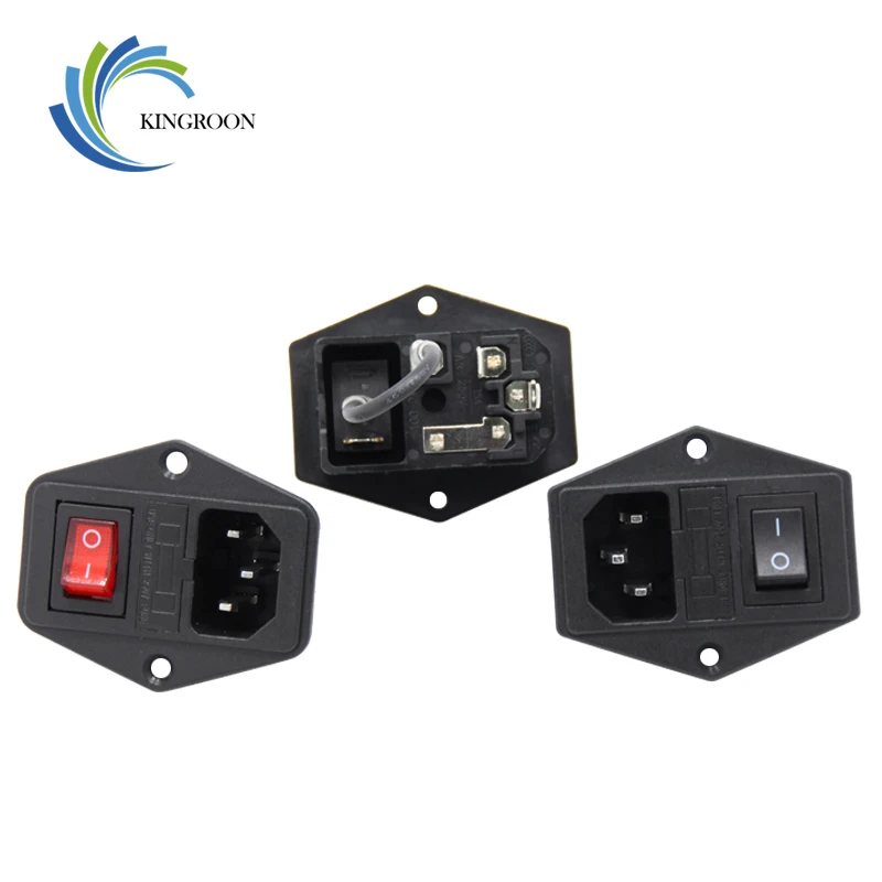 

10A 250V Power Switch AC Part For Makerbot For Ultimaker 3 in 1 Fuse Supply Socket Outlet Red Black Triple 3D Printers Parts