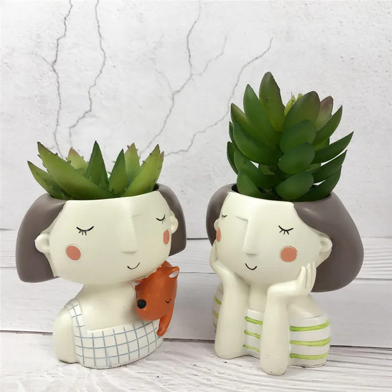 Набор цветочных горшков для девочек 4 шт. горшок суккулентов в европейском стиле