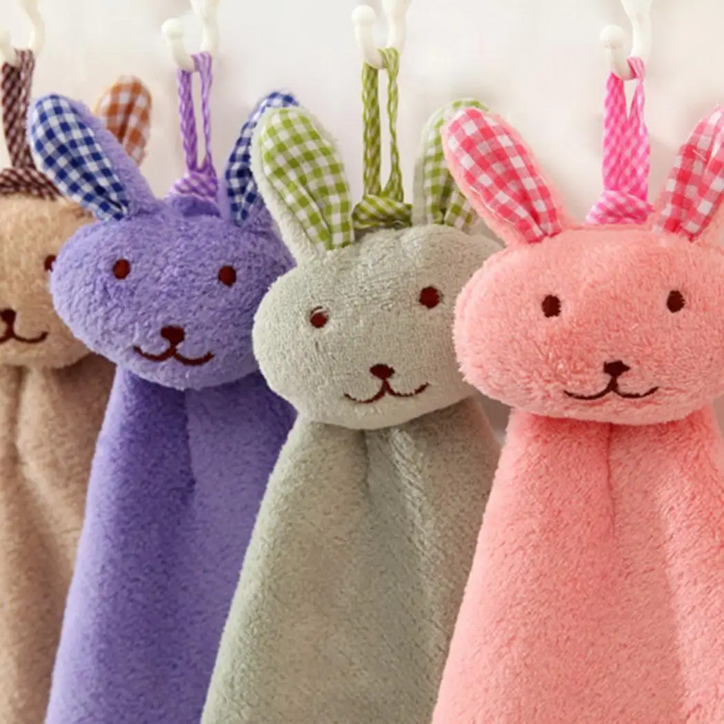 Повседневное милое мягкое полотенце 5 цветов Коралловое мультяшное бархатное с