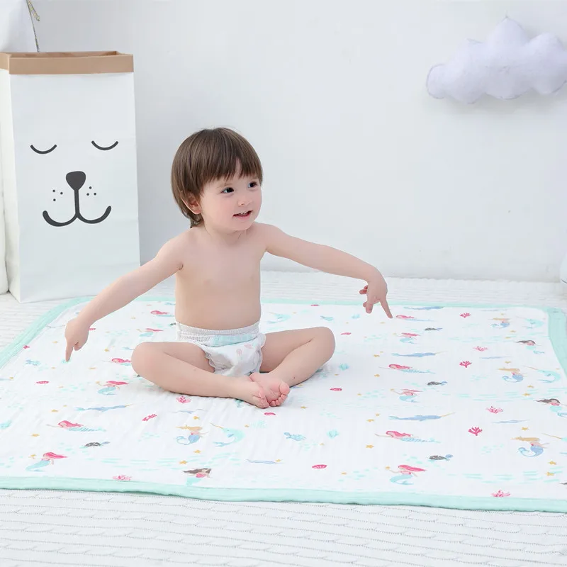 SICENG Meirenyu panda muslin quilt four layer bamboo baby muslin blanket Muslin Tree swaddle better than Aden Anais Baby/Blanket Infant Wrap - Цвет: SICENG Meirenyu