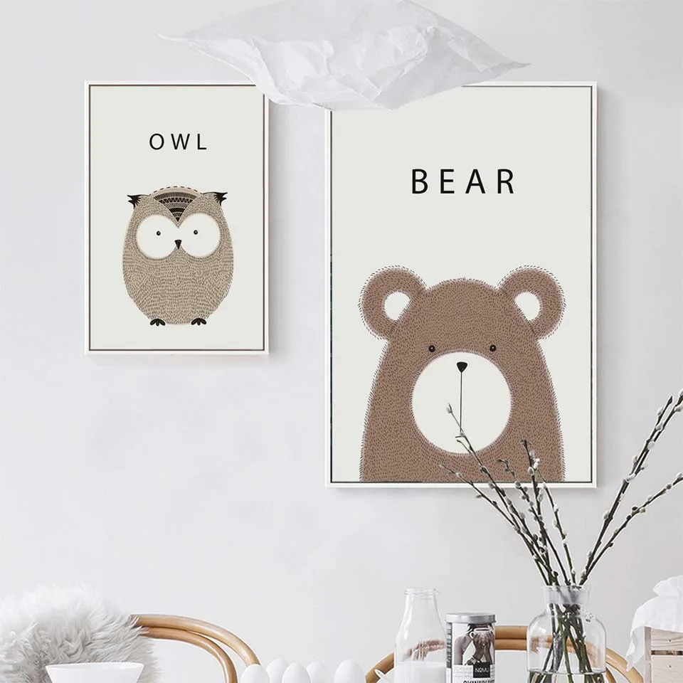 Настенный постер в скандинавском стиле рисунок на холсте с изображением