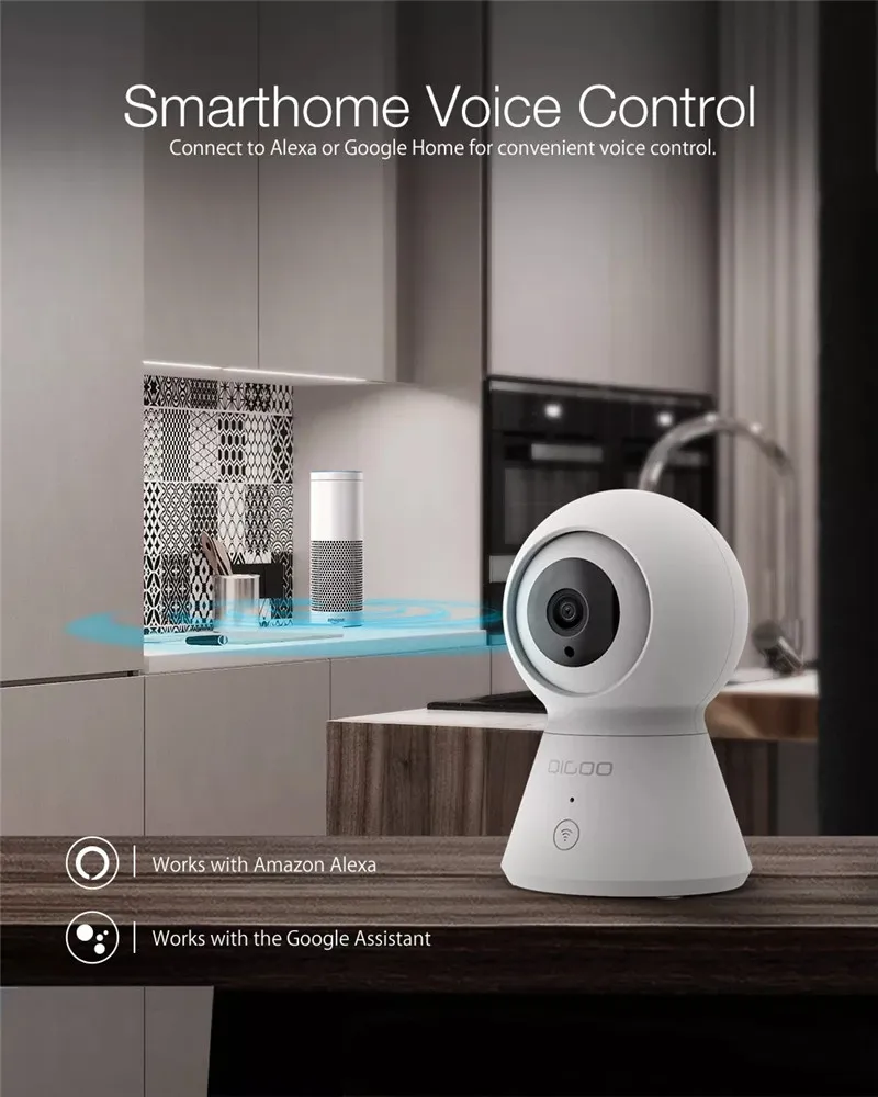 DIGOO DG-K2, 1080 P, PTZ, ip-камера безопасности, TF карта, облачное хранилище, поддержка для умной жизни, приложение Tuya, Alexa, Google, умное Голосовое управление