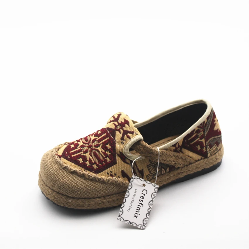 

Cresfimix zapatos de mujer women fashion hemp dance flat shoes lady cute spring autumn shoes female cool comfortable shoes a251