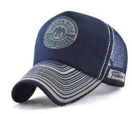 XEONGKVI корейский летом напечатаны Бейсбол Кепки бренд Snapback хлопок сетка шляпа для Для женщин и Для мужчин чистая Кепки Casquette 56- 60 см - Цвет: Синий