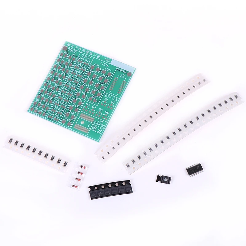 SMT SMD компонентный сварочный тренировочный щит для пайки DIY Kit Resitor диодный