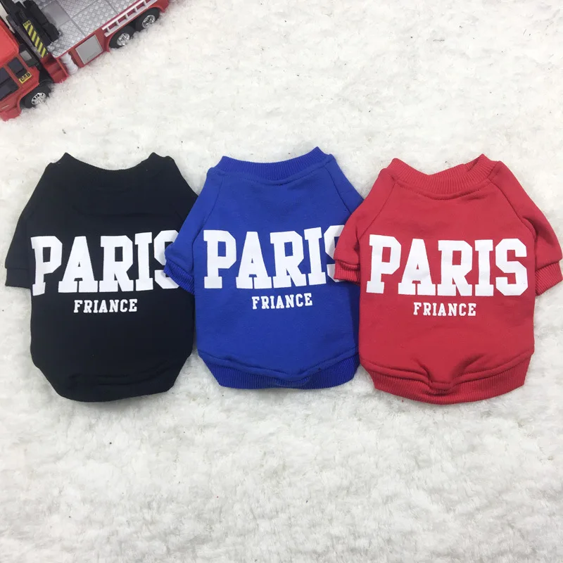 Одежда для родителей и детей маленьких собак хлопковое пальто с французским