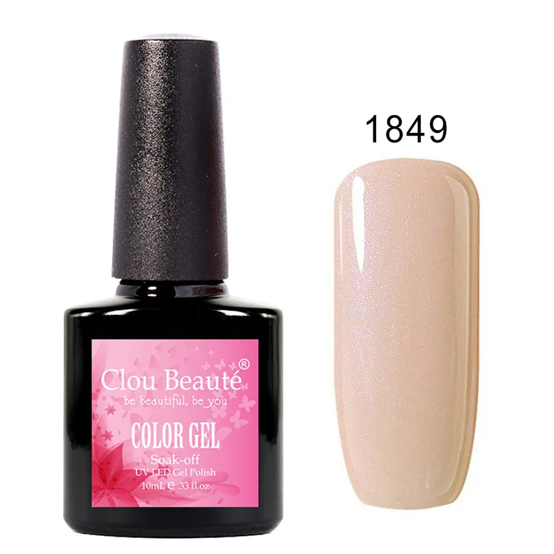 Clou Beaute УФ гель лак для ногтей 10 мл Неоновый Цвет Гель-лак для ногтей замачиваемый Белый Бежевый гель Перманентный УФ-и светодиодный эмалы Матовый верх - Цвет: 1849
